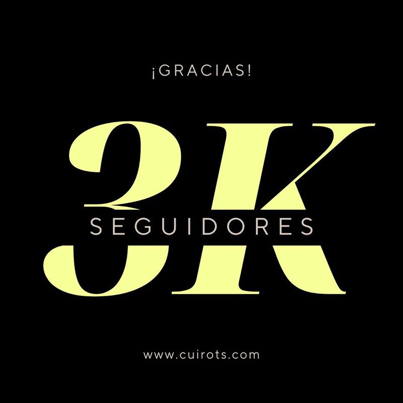 Ya somos más de 3000 seguidores en Instagram de CUIROTS