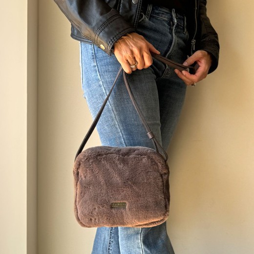 CUIROTS Bolsa pequena crossbody Grosseto com pele