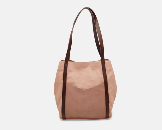 Bolso Shopper Mediano Summer Tote De Paja para Mujer en Marrón  Tostado/natural/rouge Pur