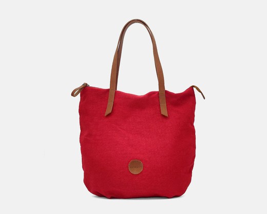 Bolso shopper CUIROTS de lino logotipo redondo