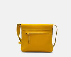 Bolsa de ombro pequena com aba em couro CUIROTS Seta