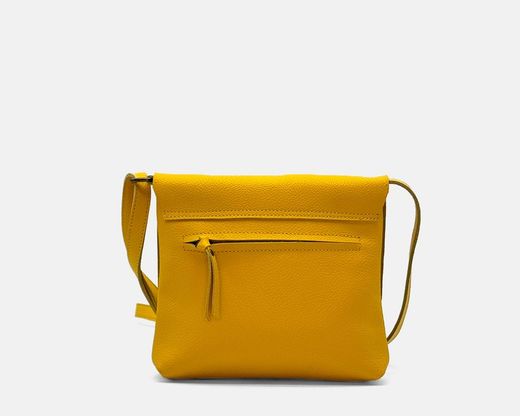 Bolsa de ombro pequena com aba em couro CUIROTS Seta