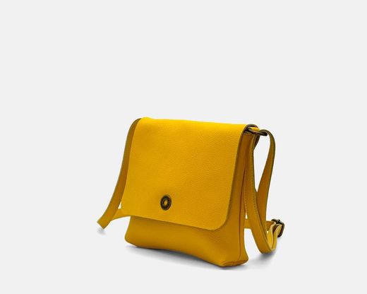 Bolsa de ombro pequena com aba em couro CUIROTS Seta