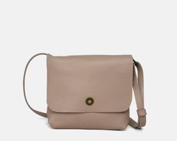 Bolsa de ombro pequena com aba em couro CUIROTS Seta