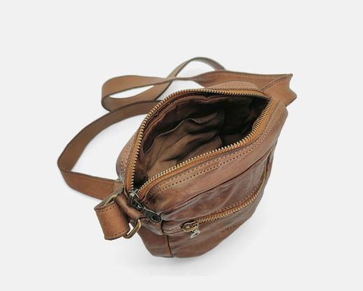 Bandolera de piel pequeña CUIROTS Tinto in Capo para hombre