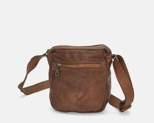 Bandolera de piel pequeña CUIROTS Tinto in Capo para hombre