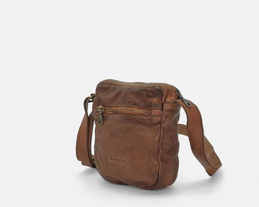 Bandolera de piel pequeña CUIROTS Tinto in Capo para hombre