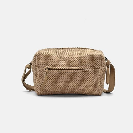 Bolsa de ombro em ráfia CUIROTS Ibiza
