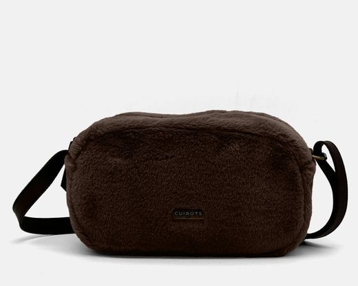 Grand sac bandoulière CUIROTS Grosseto avec fourrure