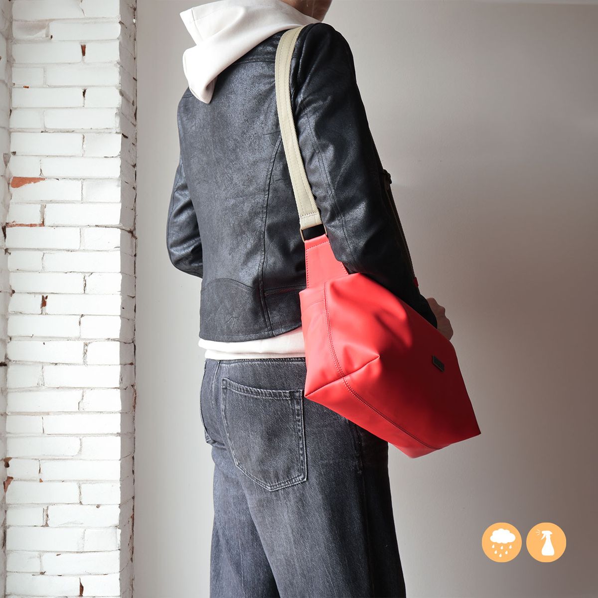 Bandolera rectangular CUIROTS Bio de silicona azul