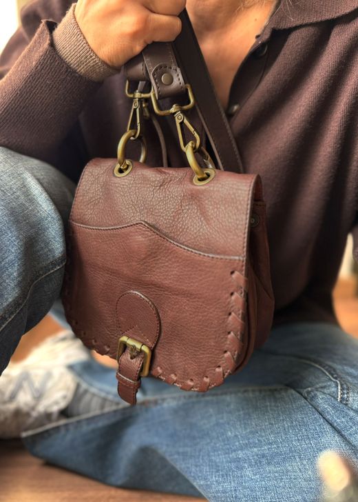 Bandolera pequeña CUIROTS Chantilly de piel