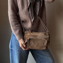 Bandolera pequeña CUIROTS  Florence de piel serraje