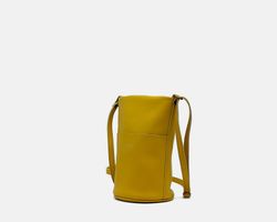 Bolsa transversal pequena de couro cogumelo  CUIROTS
