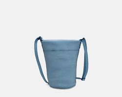 Bolsa transversal pequena de couro cogumelo  CUIROTS