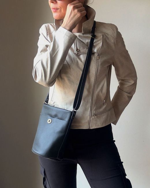 Bolsa de ombro pequena de couro CUIROTS Mushroom