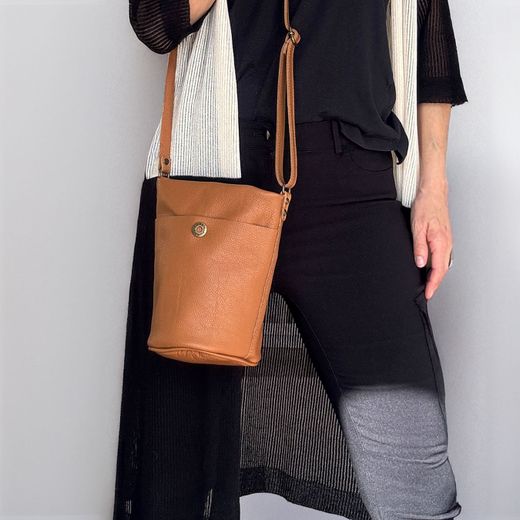 Bandolera pequeña CUIROTS Seta de piel