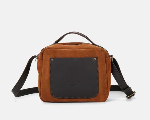 Bolsa de ombro pequena CUIROTS Trend em camurça
