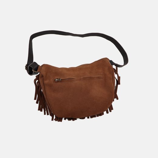 Bandolera riñonera de flecos Bravo de serraje