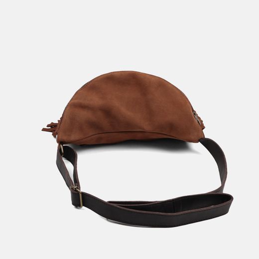 Bandolera riñonera de flecos Bravo de serraje