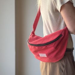 Bandolera riñonera grande MINIOTS Minicanva con efecto lavado