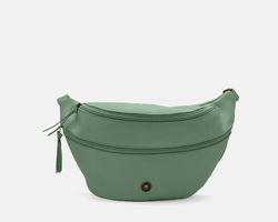 Bandolera tipo riñonera CUIROTS Seta doble cremallera de piel