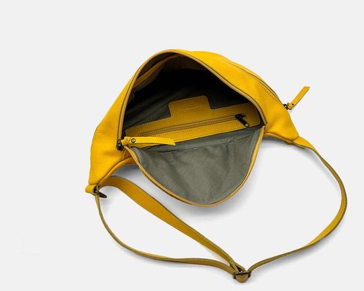 Bandolera tipo riñonera CUIROTS Seta doble cremallera de piel