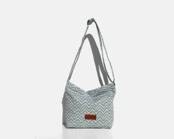 Sac bandoulière moyen bleu ethnique MINIOTS