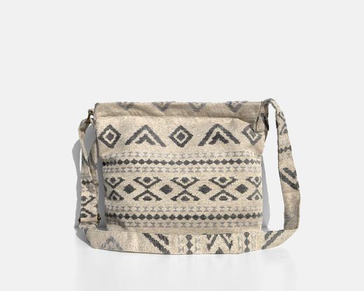 Sac bandoulière ethnique gris moyen MINIOTS