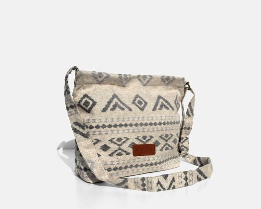 Sac bandoulière ethnique gris moyen MINIOTS