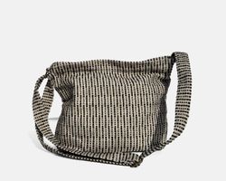 Sac bandoulière moyen MINIOTS à rayures noires