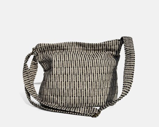 Sac bandoulière moyen MINIOTS à rayures noires