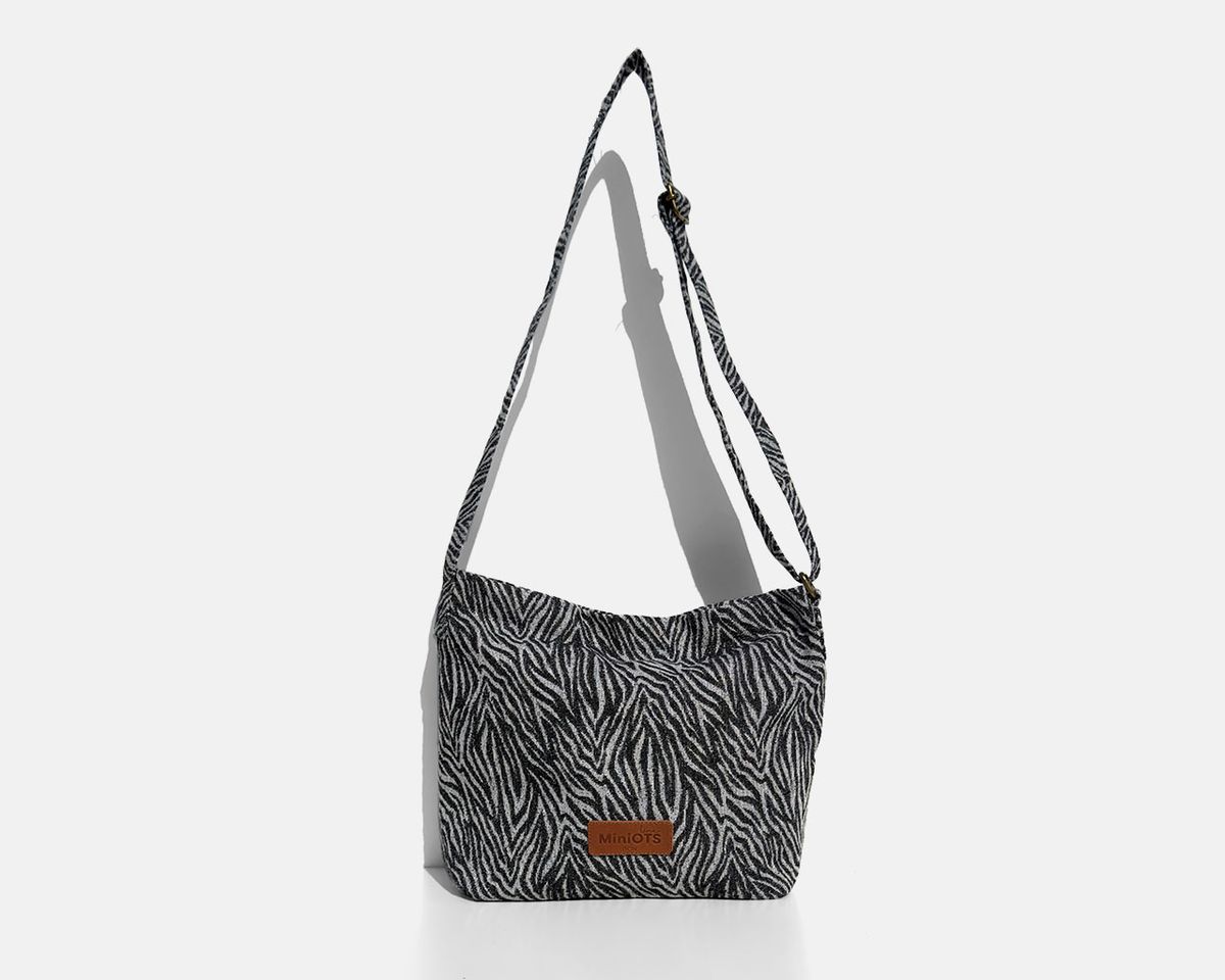 Bolsa bandolera mediana MINIOTS zebra