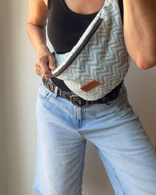 Bolsa bandolera pequeña MINIOTS étnico azul