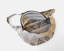 MINIOTS petit sac bandoulière ethnique gris