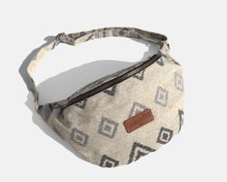 MINIOTS petit sac bandoulière ethnique gris