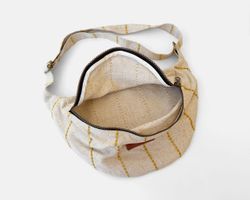 MINIOTS petit sac bandoulière à rayures jaunes