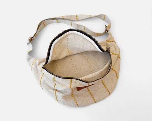 MINIOTS petit sac bandoulière à rayures jaunes