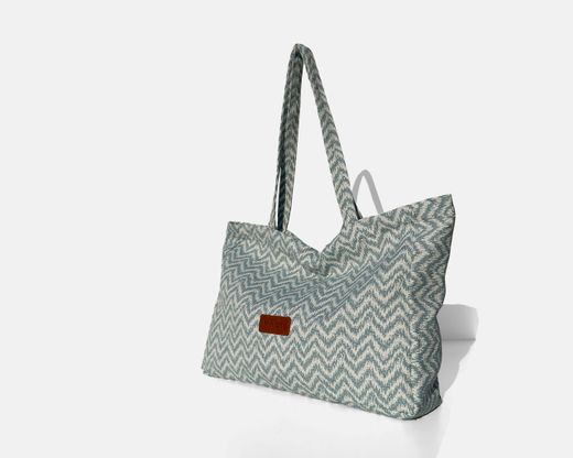 Grande bolsa de compras azul étnica MINIOTS