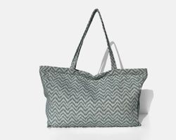 Grande bolsa de compras azul étnica MINIOTS