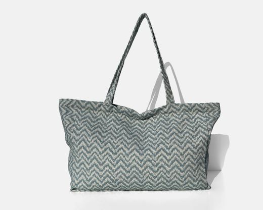 Grande bolsa de compras azul étnica MINIOTS