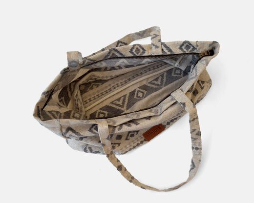 Bossa tipus shopper gran MINIOTS ètnic gris