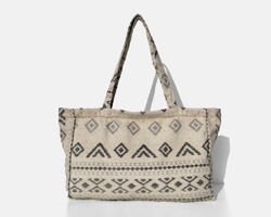 Bossa tipus shopper gran MINIOTS ètnic gris