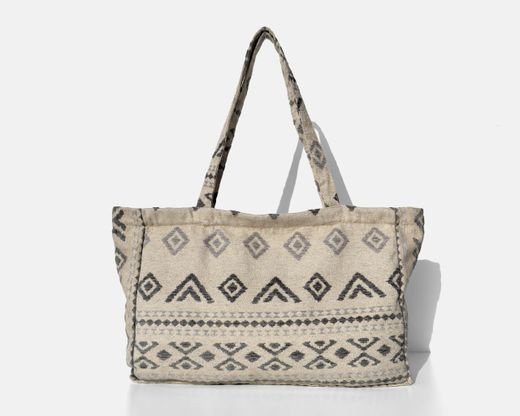 Bossa tipus shopper gran MINIOTS ètnic gris