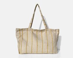 Bolsa tipo shopper grande MINIOTS rayas amarillas