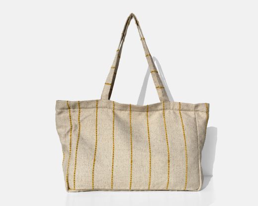 Bolsa tipo shopper grande MINIOTS rayas amarillas