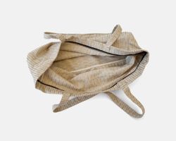 Bolsa tipo shopper grande MINIOTS rayas beige