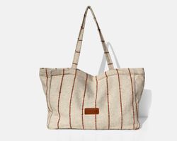 Bolsa de compras grande MINIOTS com listras tipo boiler