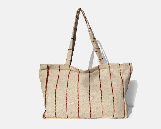 Bolsa de compras grande MINIOTS com listras tipo boiler