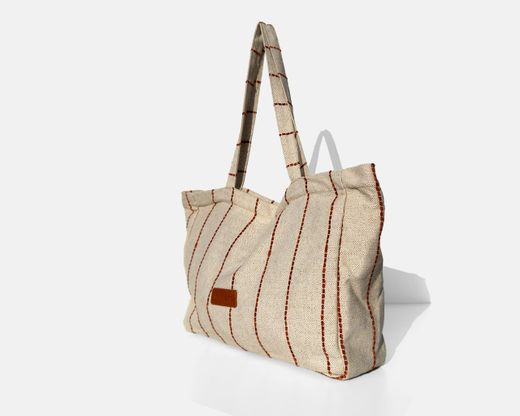 Bolsa de compras grande MINIOTS com listras tipo boiler