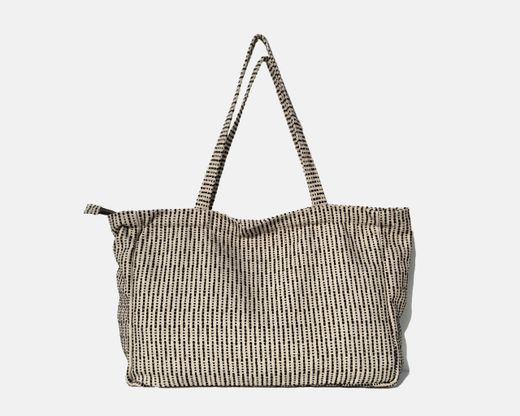 Bolsa de compras grande MINIOTS com listras pretas